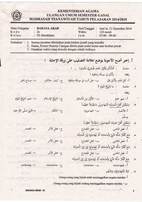5 Rahasia Sukses Menaklukkan Ujian Sekolah Bahasa Arab Kelas 9 Tahun 2026 yang Wajib Tahu