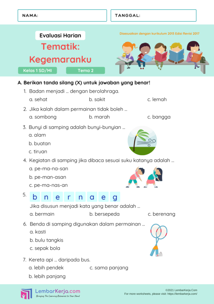 7 Rahasia Nilai Bagus Belajar Soal Tematik Diriku Kelas 1 SD yang Jarang Diketahui Orang Tua
