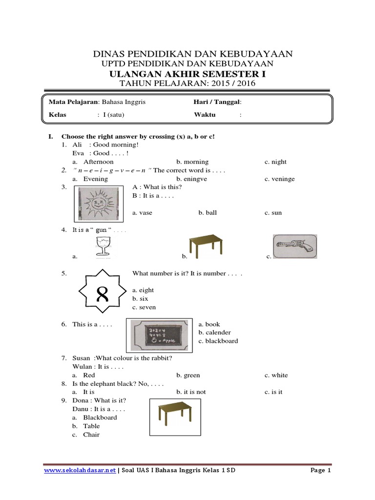 Soal Ujian Bahasa Indonesia Kelas 10 Semester 1 - Piffle me