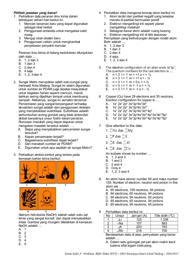 Kimia Kelas 10 Semester 2 Dalchaebi