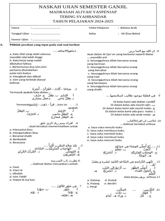5 Cara Elegan Lulus Ujian Sekolah Bahasa Arab Kelas 12, Pengkritik Terbungkam