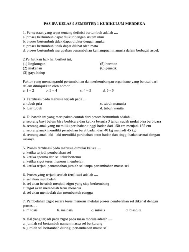 5 Soal PAS Bahasa Inggris Kelas 9 Semester 1 Kurikulum 2013 yang Sering Muncul di STS 2026