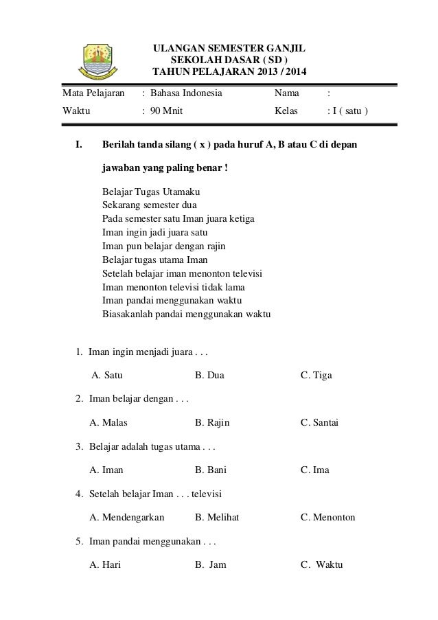 Latihan Soal Bahasa Indonesia Kelas 9 Semester 1 Lengkap Kunci Jawaban Sumatif & STS 2026