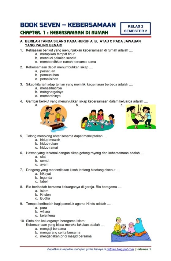 5 Contoh Soal Kelas 1 Tema 5 Subtema 4 yang Wajib Dikuasai Siswa Sebelum STS Semester 1 2026