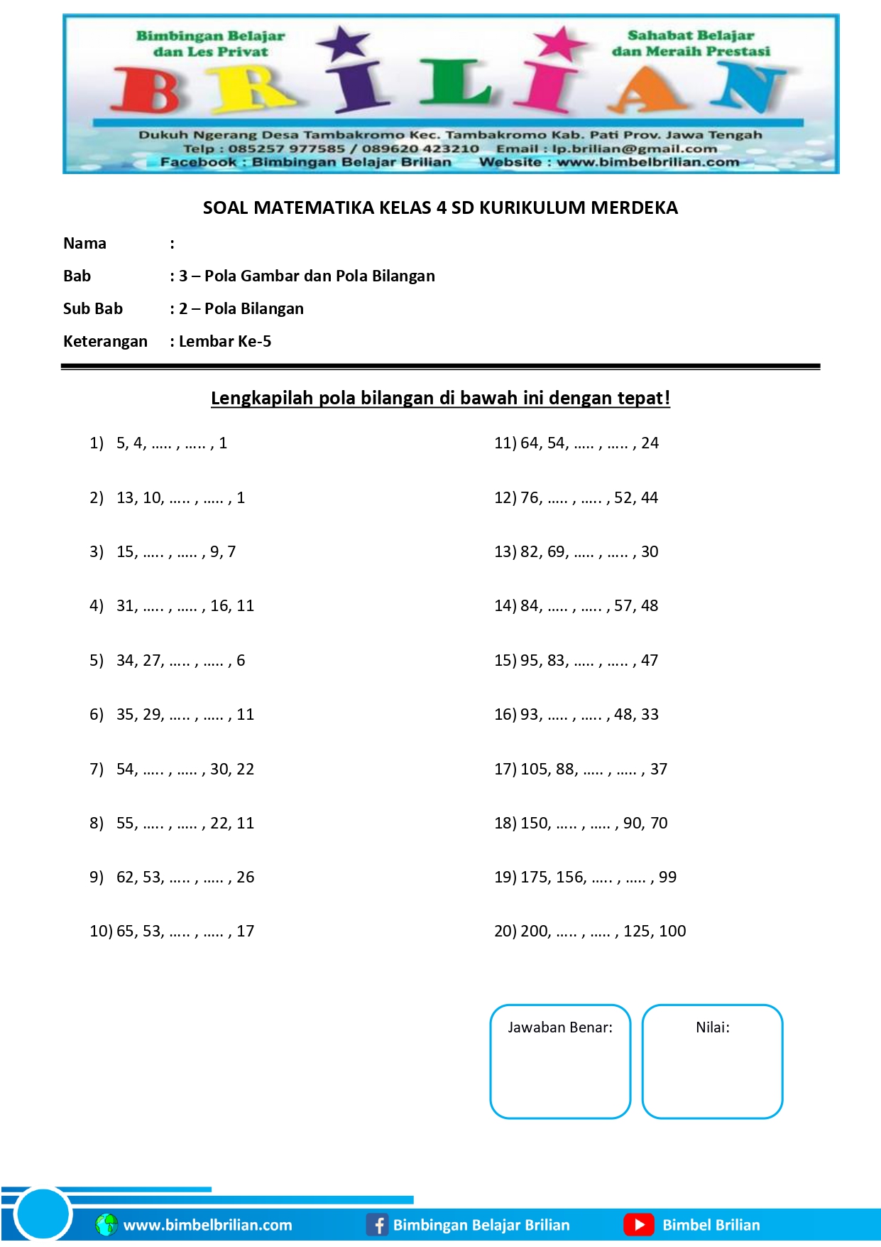 5 Contoh Soal Kelas 2 SD Tema 5 Subtema 4 yang Wajib Dikuasai Siswa Tahun 2026