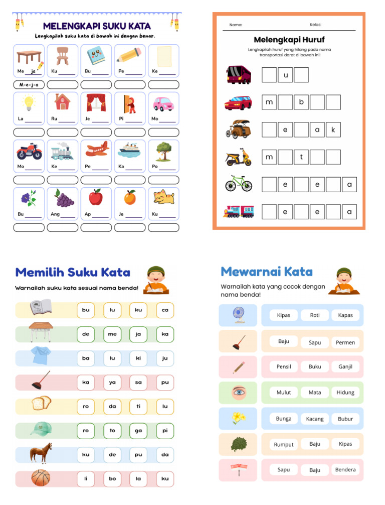 5 Soal Suku Kata Kelas 1 SD Ternyata Bisa Jadi Pantun Lucu yang Bikin Ngakak