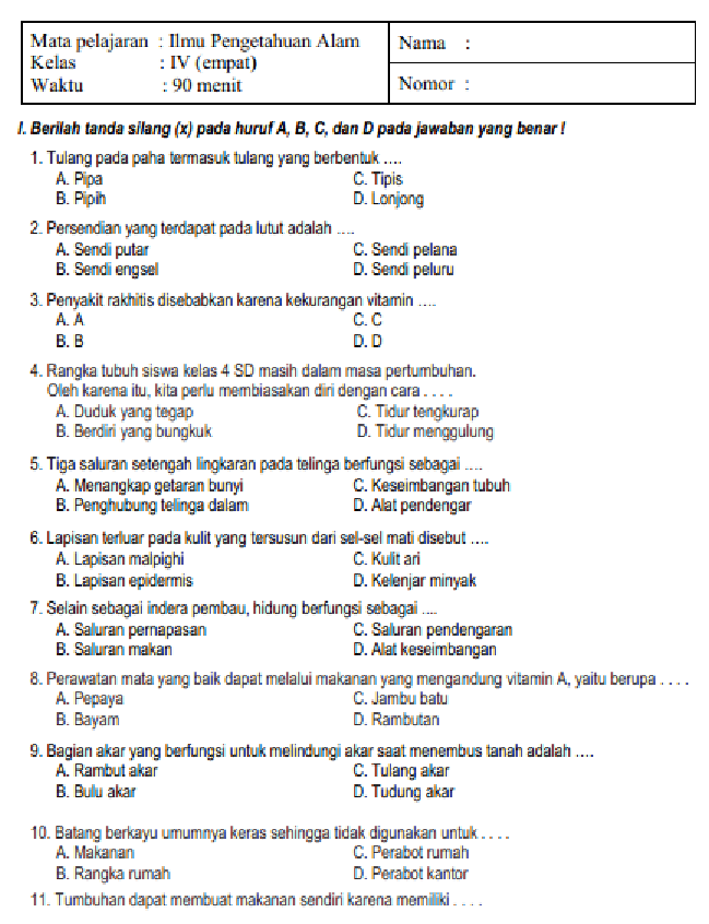 7 Contoh Soal Uraian IPA Kelas 4 Semester 1 yang Sering Muncul di Ujian, Wajib Tahu