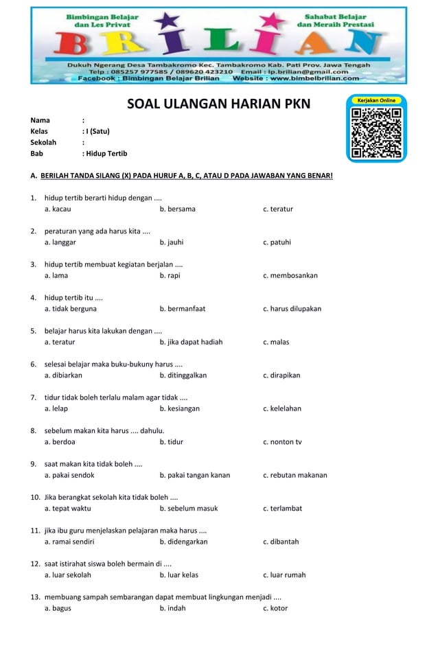 Rahasia Nilai Bagus: Latihan Soal PKN Kelas 6 Semester 1 Sebelum UTS