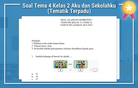 Soal Tema 4 Kelas 2 Saya Dan Sekolahku Tematik Terpadu