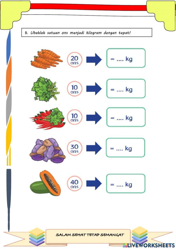 Satuan Berat Live Worksheets - Free Word Template Satuan Berat Live Worksheets - Free Word Template