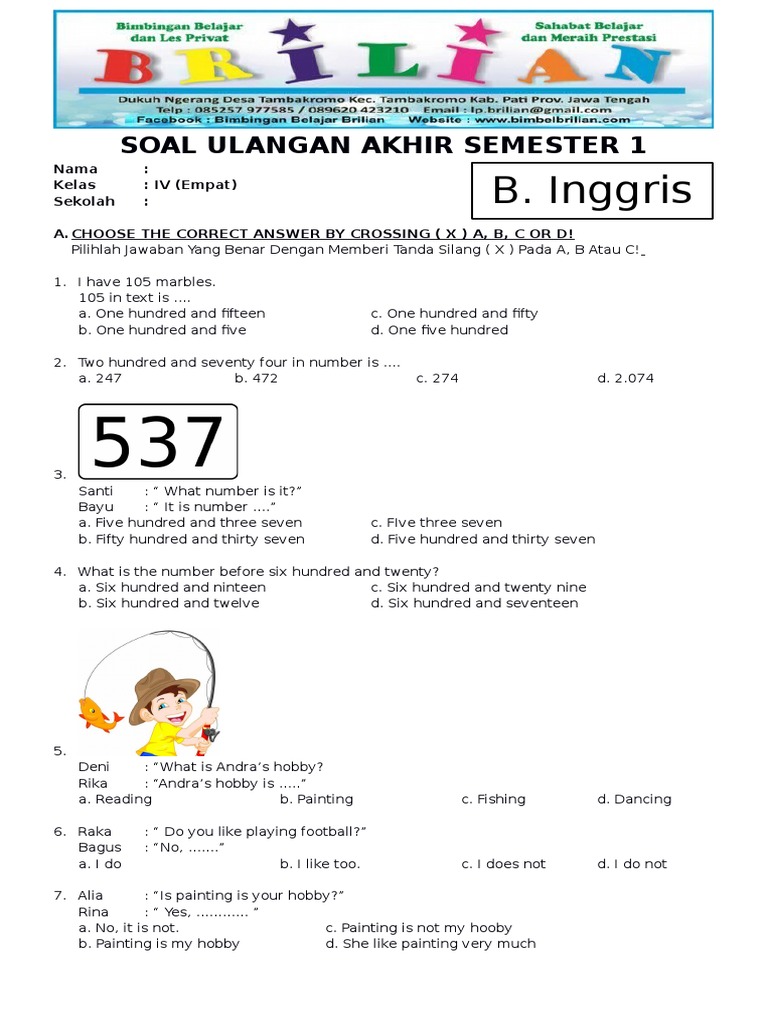 7 Rahasia Menguasai Contoh Soal Ulangan Umum Bahasa Inggris Kelas 4 2026 Sebelum Terlambat