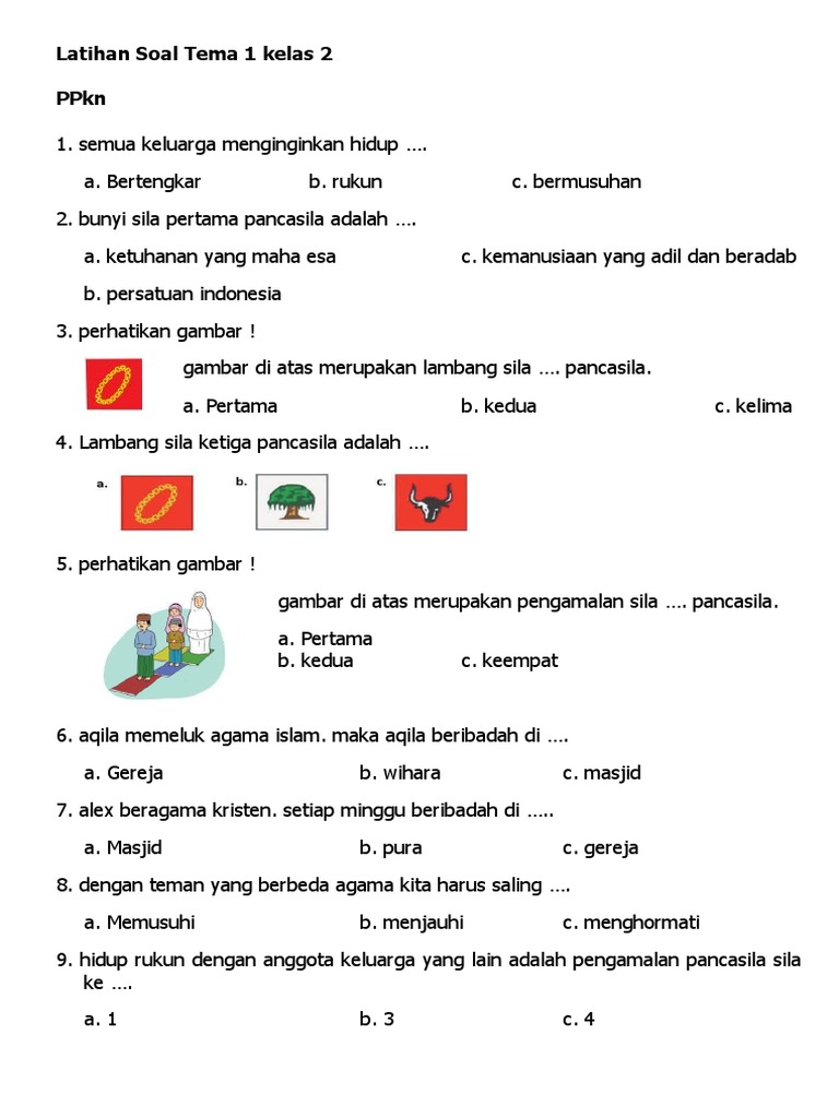 Rahasia Nilai Sempurna dengan Latihan Soal Tema 1 Subtema 2 Kelas 2 Terbaru