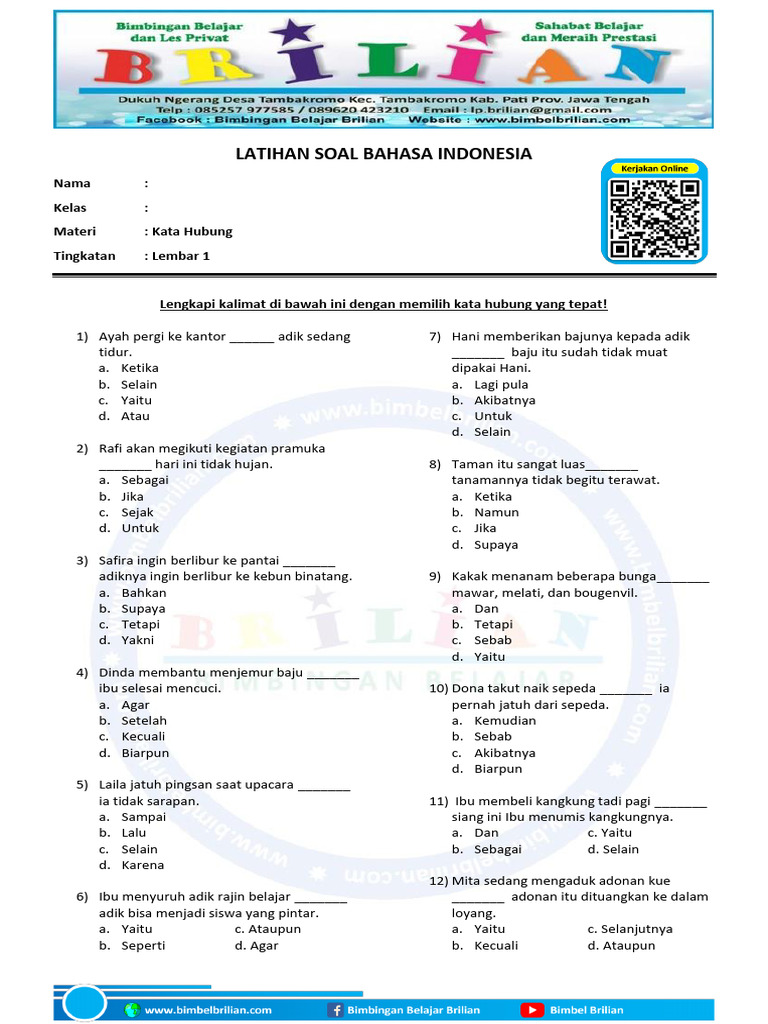 Wajib Tahu! Kumpulan Latihan Soal Tanda Hubung Kelas 3 Semester 2 Agar Nilai Melonjak