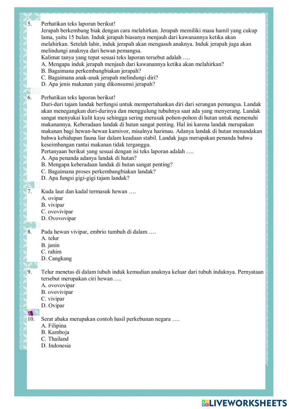 Wajib Tahu Rahasia Latihan Soal Tema 1 Kelas 6 Subtema 2 Agar Nilai Kamu Maksimal